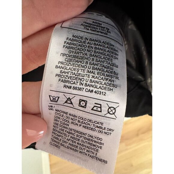 adidas Originals Three Stripe Slim Padded Puffer Jacket, Women’s Size Small, Bla - Picture 13 of 13